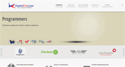 Desktop Screenshot of geeksforless.com