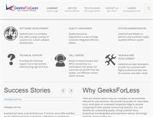 Tablet Screenshot of geeksforless.com